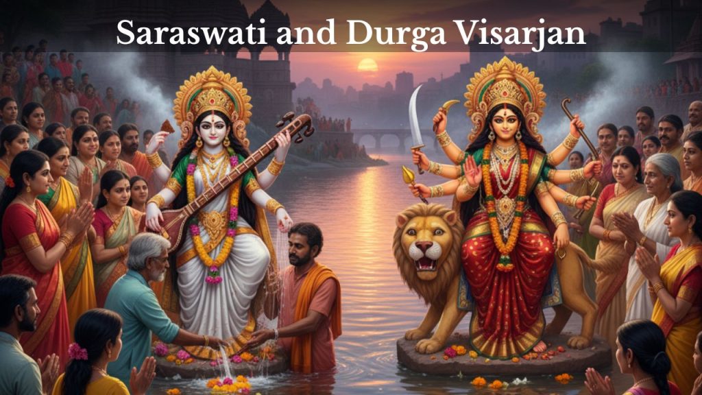 Saraswati and Durga Visarjan